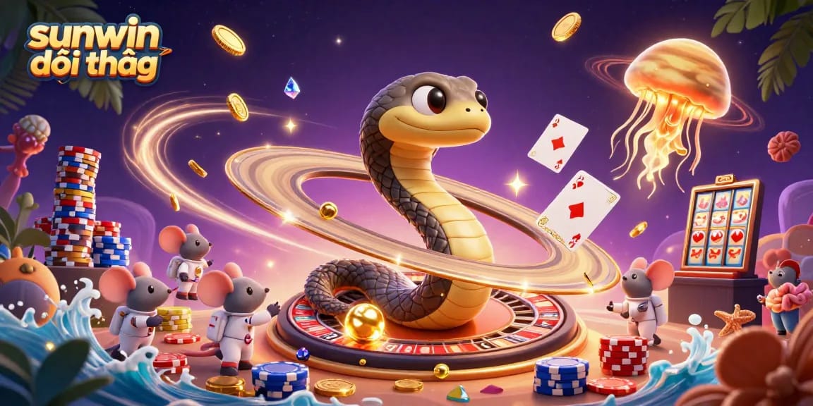 Experience sunwin đổi thưởng excitement with a dynamic casino scene showcasing vibrant gaming action!